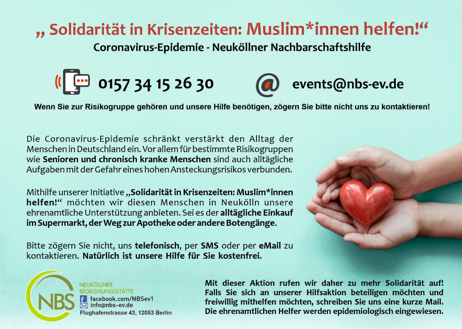Solidarität in Krisenzeiten: Muslim*innen helfen!